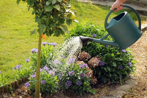 Ground preparation for a new patio surface